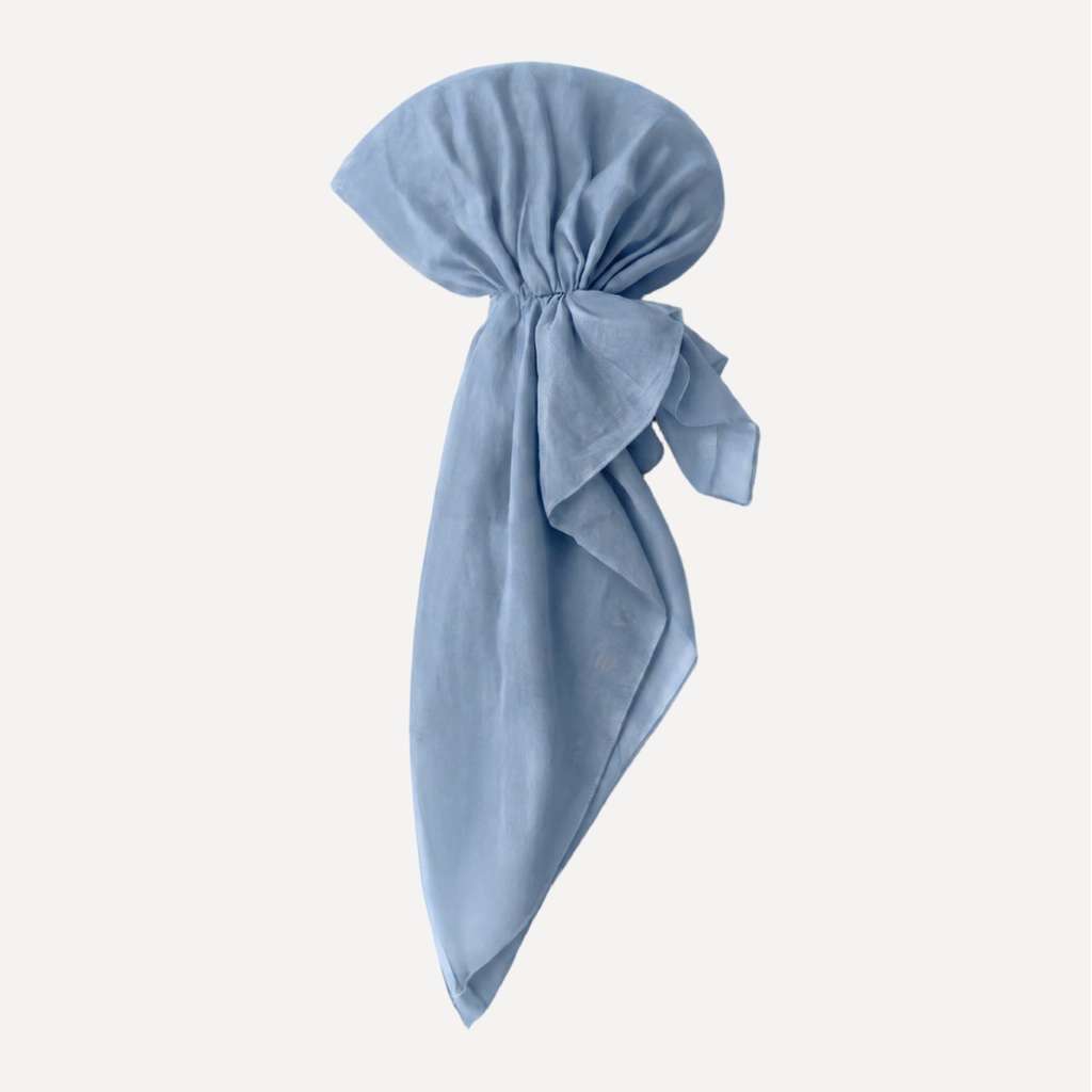 Pale Blue Solid Head Scarf