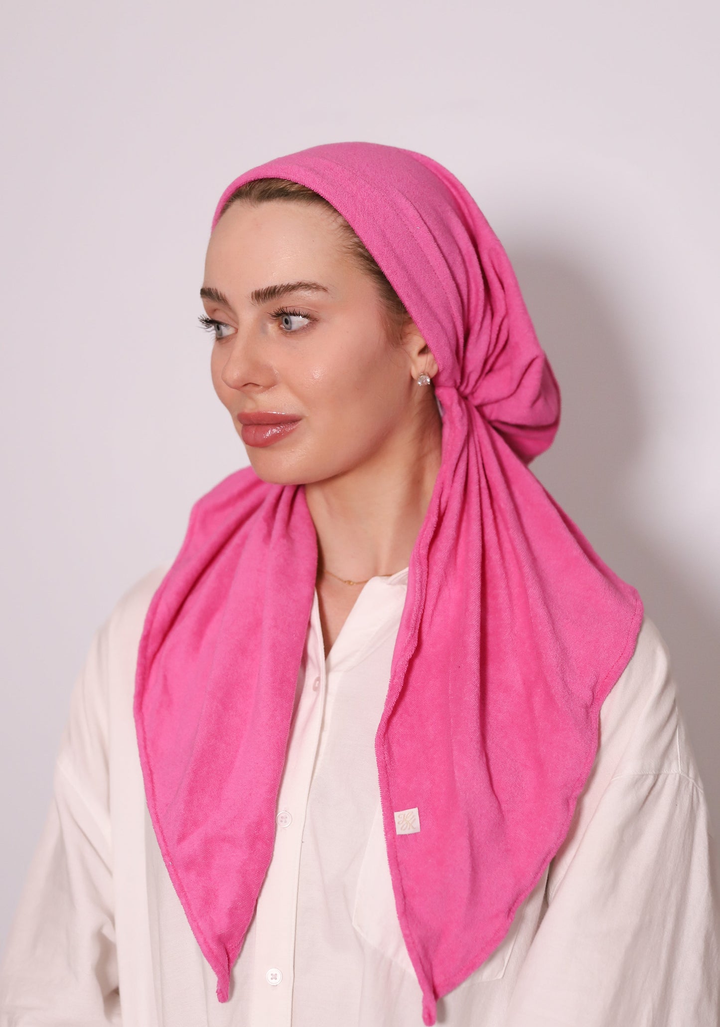 Raspberry Rose Terry Head Scarf