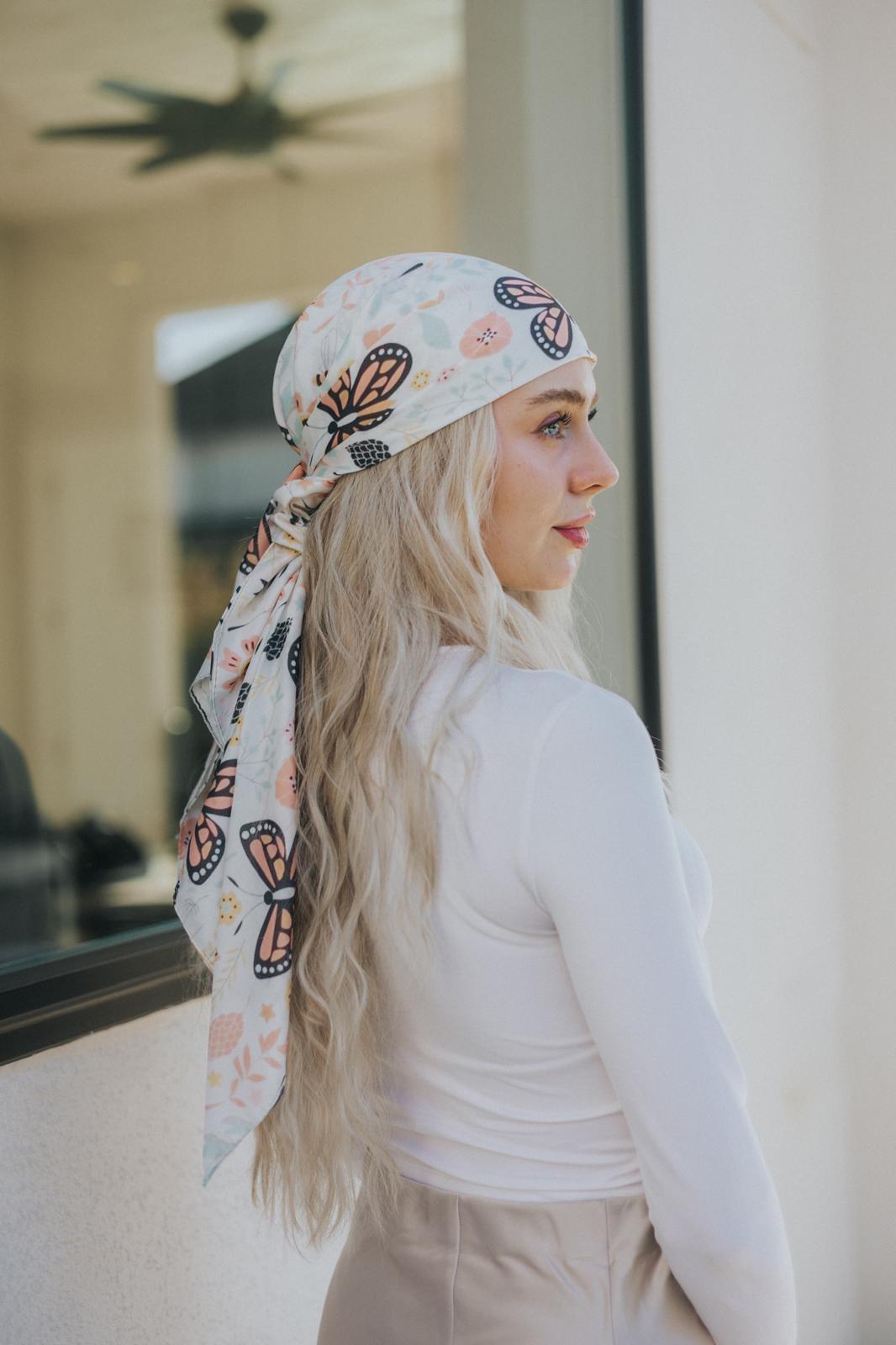 Winged Whispers Head Scarf