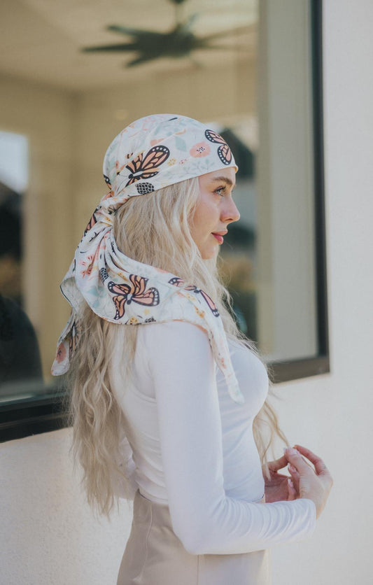 Winged Whispers Head Scarf